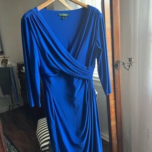 Stunning Blue Draped Dress by Le Suit